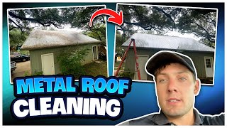 How i CLEAN a METAL ROOF | Wash Vlog #1