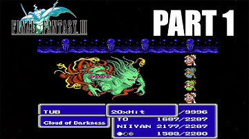 Final Fantasy III (NES) FEOK Walkthrough Gameplay Part 1 - INTRO (FULL GAME, No commentary)