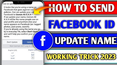How to send Facebook id on update name 2023 | Fb id ko update name pay kaise bheje|Update name Trick