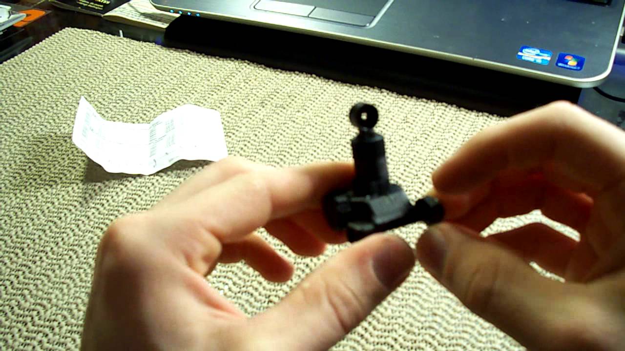 KAC Micro 200-600M Rear Flip Up Sight - YouTube