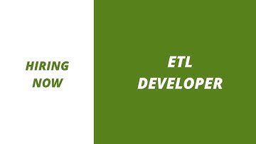 ELT Developer | ETL Developer Jobs | ETL | ETL Jobs