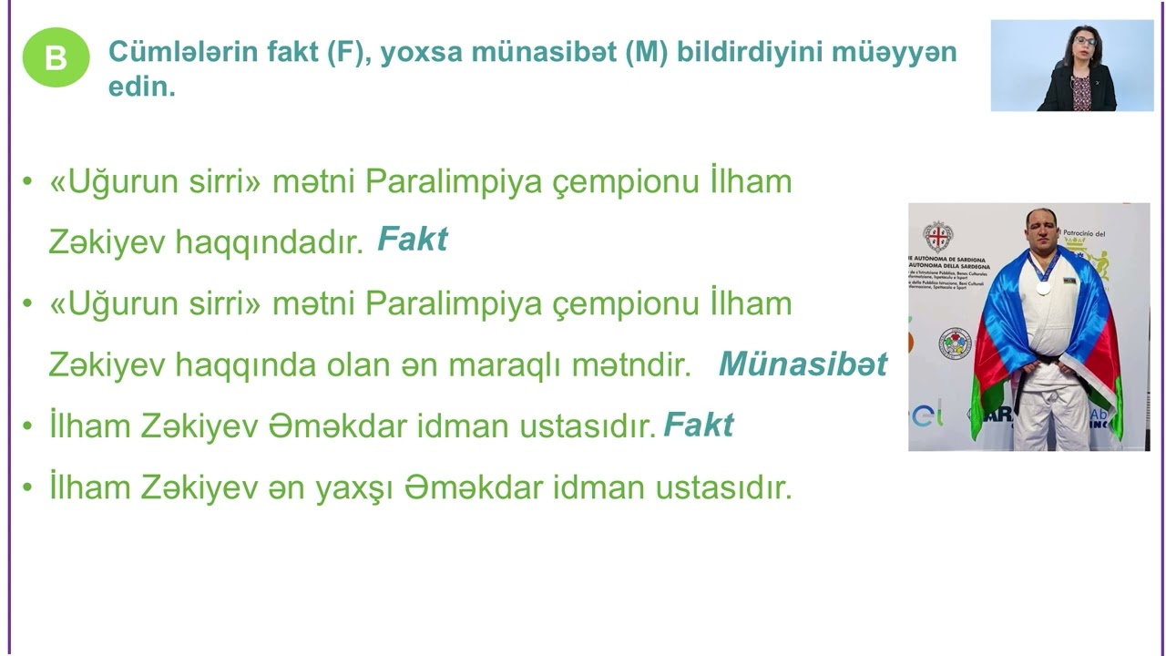 Rəqəmsal məktəb - Azərbaycan dili II sinif - Uğurun sirri (ev tapşırığı)