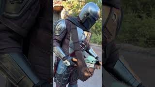 The Mandalorian With Grogu At Disneyland - Star Wars Galaxys Edge
