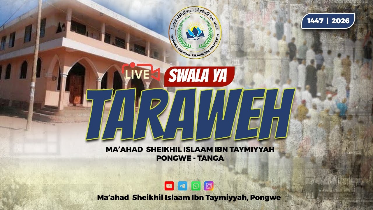 #LIVE| RAMDHANI 16 1447H| SWALA YA TARAWEEH