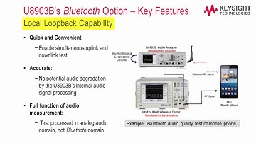 Introducing the Bluetooth option for the Keysight U8903B performance audio analyzer