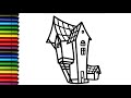 ????How to Draw a 3D Fairytale House for Kids | Easy Drawing & Coloring