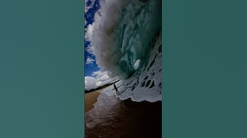 Surfer Hit By a Massive Wave #surf #tsunami