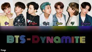BTS (방탄소년단) - Dynamite [Color Coded Lyrics]