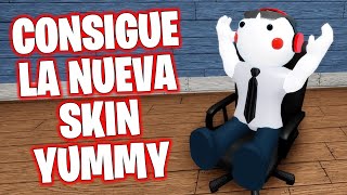 COMO DESBLOQUEAR Y TENER LA (NUEVA SKIN) DE YUMMY SKITTLE - PIGGY ? INSIGNIAS DE ROBLOX