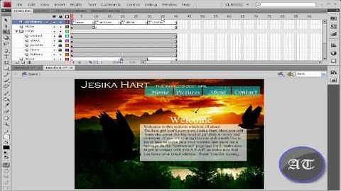 Flash CS4 Tutorial: Page Transitions HD part 6