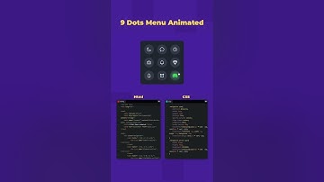 Discover the Shocking Truth About 9 Dots Menu Animations! #programming #animation #coding #web