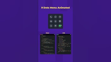 Discover the Shocking Truth About 9 Dots Menu Animations! #programming #animation #coding #web