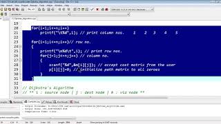 VTU CCN Lab (17ECL68) : Dijkstra's Algorithm (Part 2)