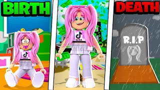 Birth to Death FAMOUS TIKTOKER In BROOKHAVEN Roblox
