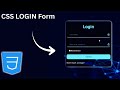 Modern CSS Login Form Design | Glassmorphism Login Page using HTML & CSS