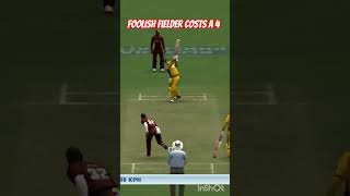 Fielding Glitch Costs 4 😱 Foolish Error in EA Cricket 07 | Funny Cricket Moment 🏏🔥#cricket #shorts
