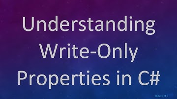 Understanding Write-Only Properties in C#