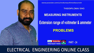 Electrical//Extension range of voltmeter and ammeter//problems//part 24//suresh nedumpulli