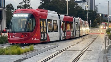 Trains and buses of Sydney with NorthWest transit way and PLR testing at Westmead