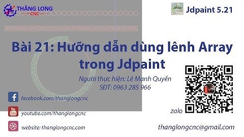 Bài 21: Cách sử dụng lệnh Array trong JDpaint