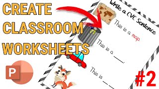 How To Create a Classroom Worksheet In Powerpoint #2