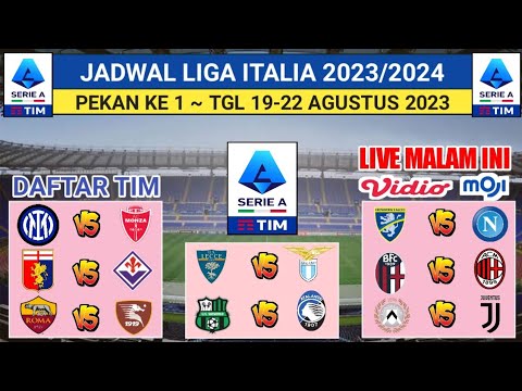 Jadwal Liga Italia Malam Ini ~ Inter Milan vs Monza ~ Frosinone vs Napoli ~ Serie A Italia 2023/2024