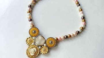 How To Create Vintage Button And Bead Necklace - DIY Style Tutorial - Guidecentral