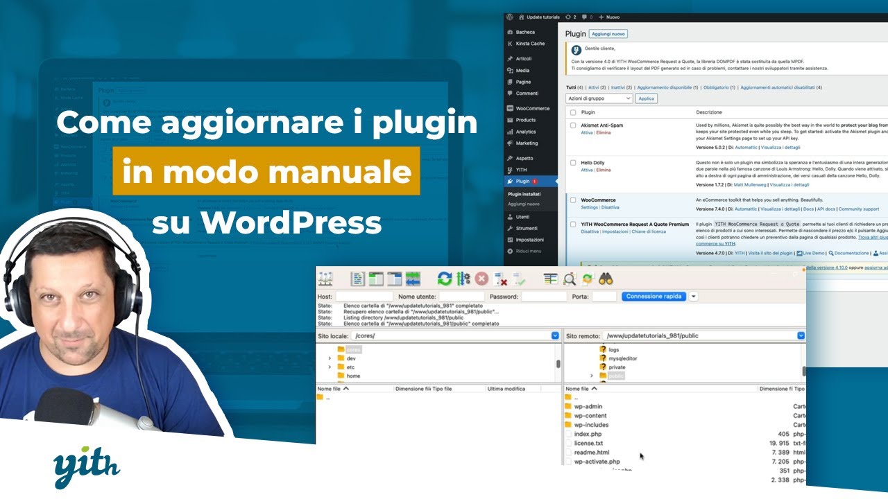 Come Aggiornare i Plugin in modo manuale su WordPress - YouTube