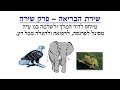 פרק שירה שירת הבריאה פרק שירה שירת הבריאה