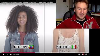 70 People from 70 Countries Imitate Americans | Condé Nast Traveler American Reaction. Funny!