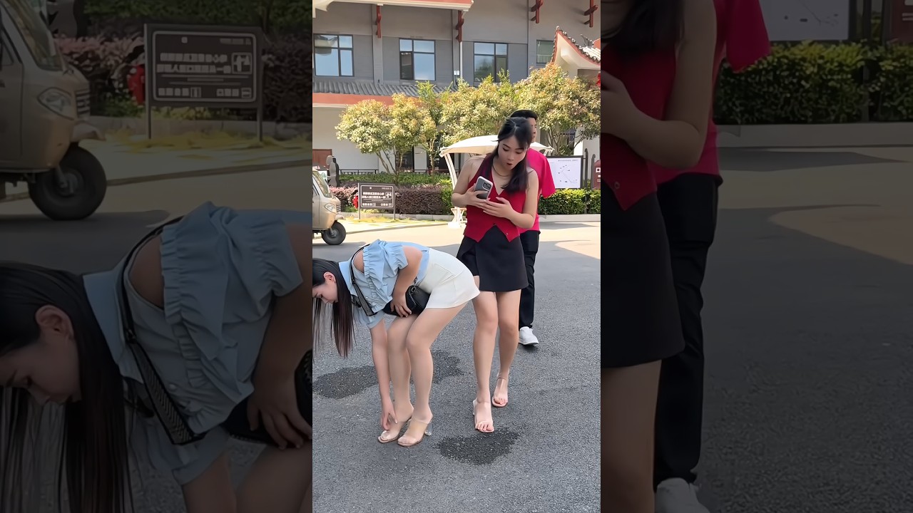 She Slapped her on back...but then this happened! 🤯😋 #shorts #shortsfeed