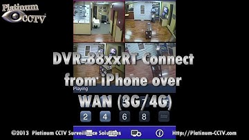 View Security Cameras from iPhone/iPad over Internet - DVR-88xxRT - H.264 Standalone DVR
