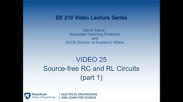 EE 210 lecture 25   Source free RC and RL Circuits part 1