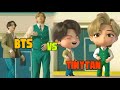 BTS vs TinyTAN (Dynamite) Reality vs Animation