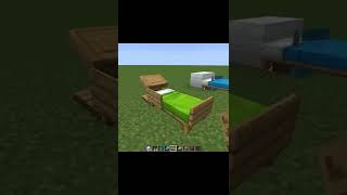 minecraft 3 farklı yatak yapımı #shorts #minecraft