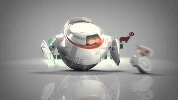 robot 3D logo animation video p3