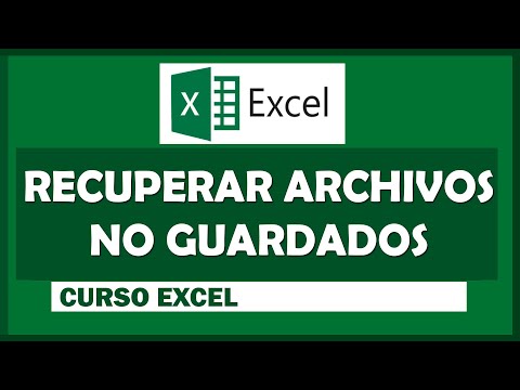 Video: Cómo Recuperar Un Archivo De Excel