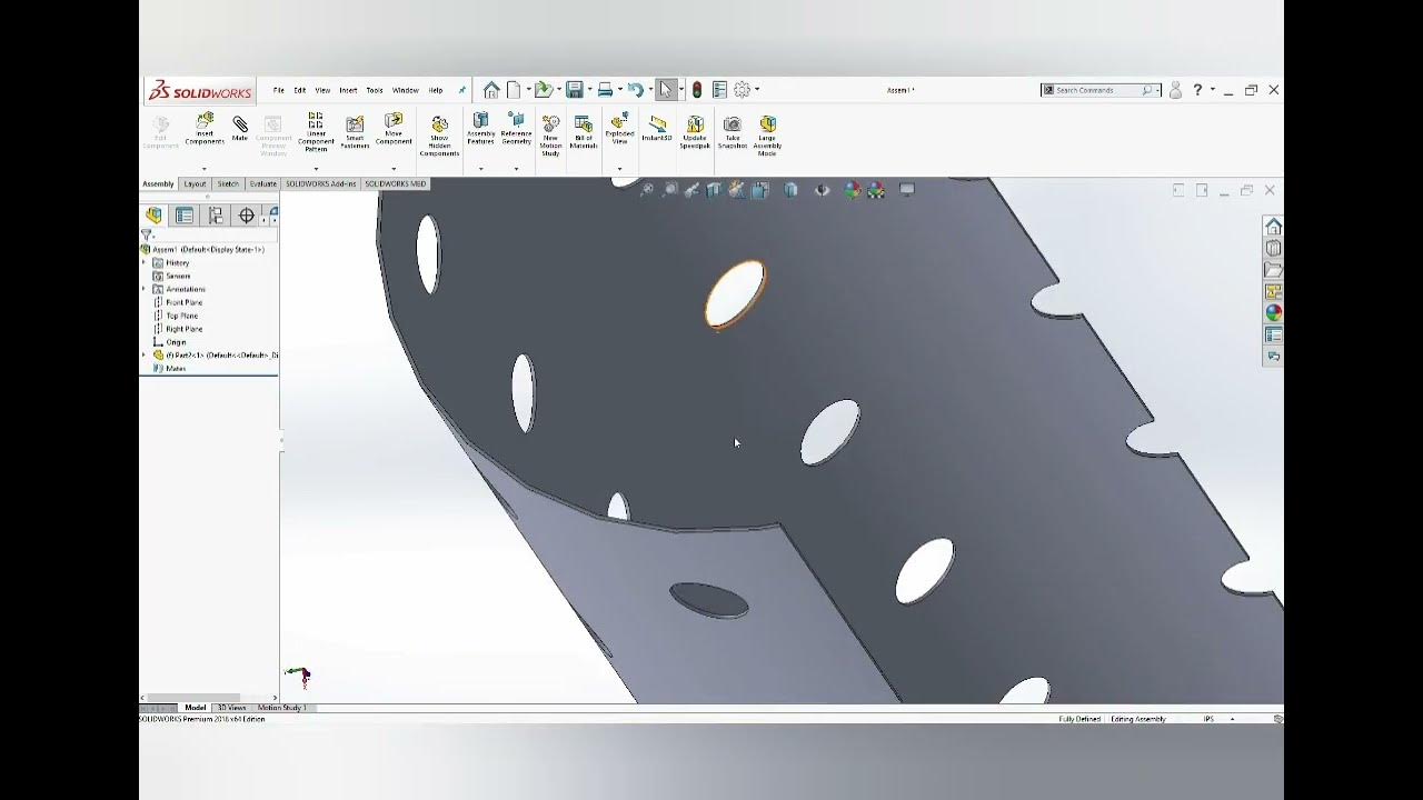 Perforated tube in solidworks Sheet metal works 💁 YouTube