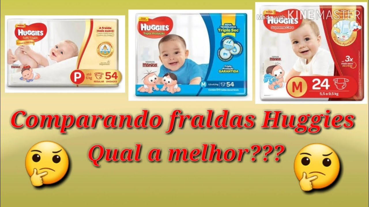 Comparando fraldas Huggies - Qual a melhor?? - YouTube
