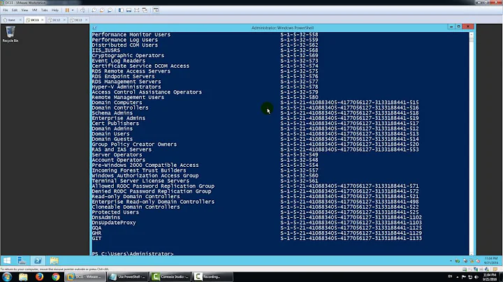 Use PowerShell : Get all Groups in domain