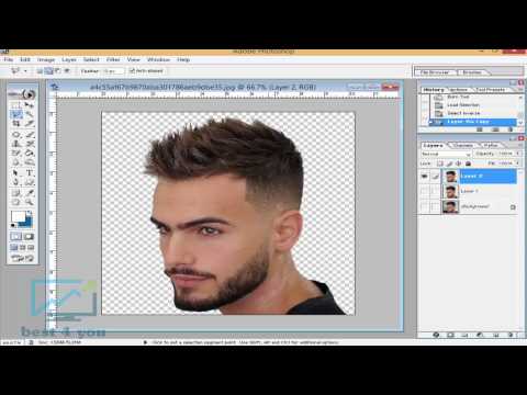 How to CutYour own hair in Photoshop . - In Hindi / Urdu