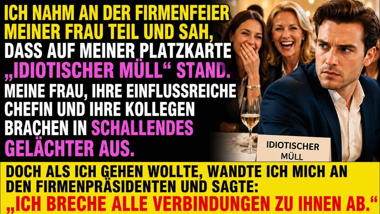 ICH BESUCHTE DAS FIRMENEVENT MEINER FRAU – UND AUF MEINER PLATZKARTE STAND: „VOLLIDIO.