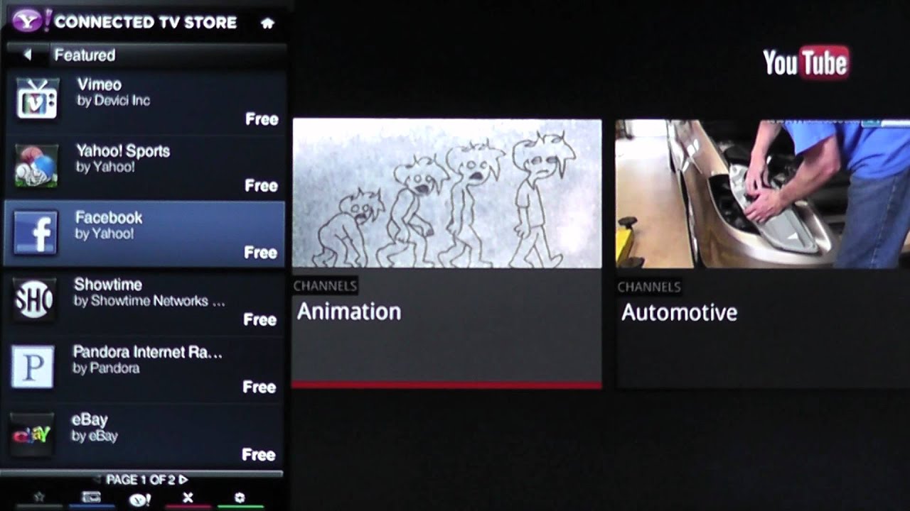 Vizio 2012 Smart TV Platform YouTube