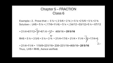 Chapter 5 - Fraction,  class 6 ( lesson 4) part 1