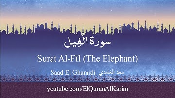 105 Surat Al Fīl سورة الفيل Saad El Ghamidi English translation