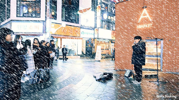 폭설에 눈맞으며 부른 '첫눈(정준일)' 미친커버 (장우재 수원역 버스킹 직캠)