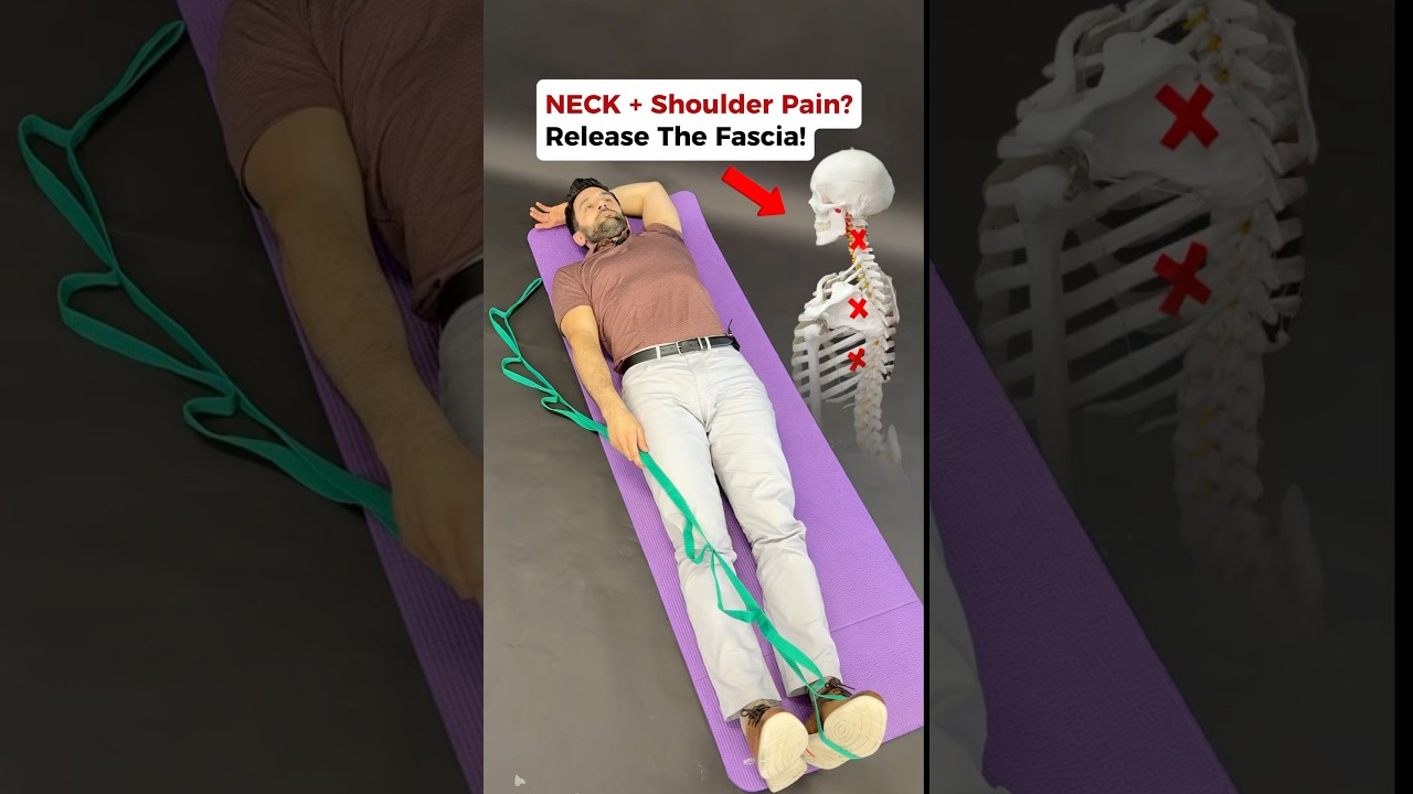 This Fascial Release can target that pesky neck + shoulder pain! Give it a try! 