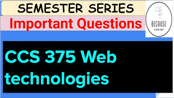 Web Technologies Important Questions(CCS 375) for Semester