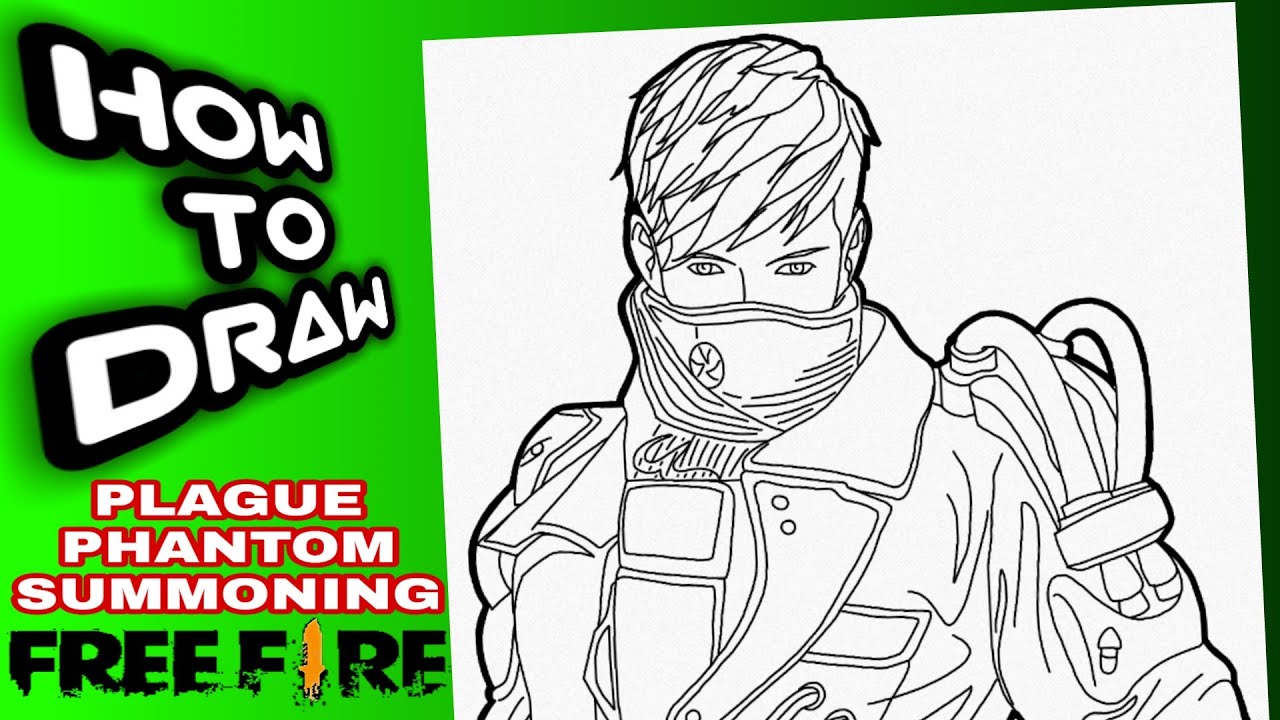 How To Draw Plague Phantom Summonng Bundle From Free Fire Event Free Fire Drawings Youtube
