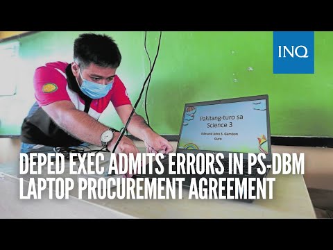 DepEd exec admits errors in agreement in tapping PS DBM for laptop procurement